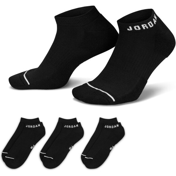 Jordan Everyday No-Show 3-Pack Socks Black - Unisex - Ponožky Jordan - 66357413
