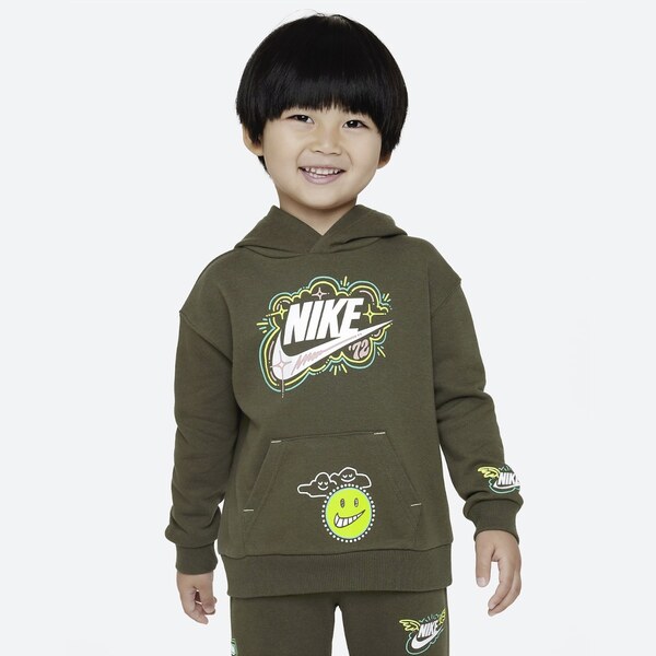 Nike NSW Art Of Play Pullover Hoodie Cargo Khaki - Detské - Mikina 66357579