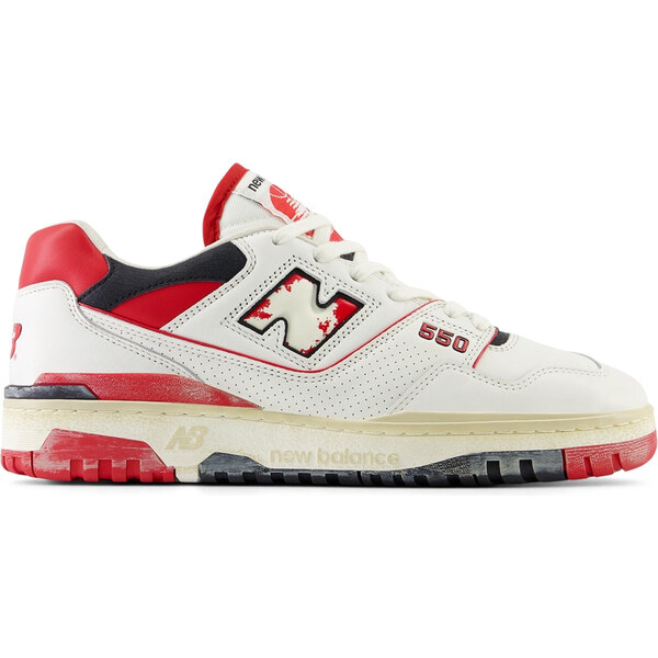 New Balance 550 - Sea Salt / Vintage Red - Pánske - Tenisky New 66357993
