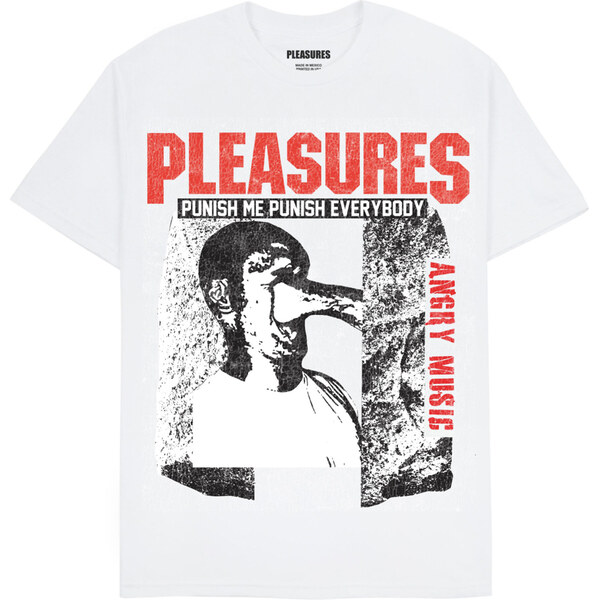 Pleasures Punish Tee White - Pánske - Tričko Pleasures - Biele - 66358337