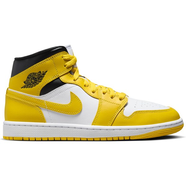 Air Jordan 1 Mid Vivid Sulfur Wmns - Dámske - Tenisky Jordan - Biele - 66358567