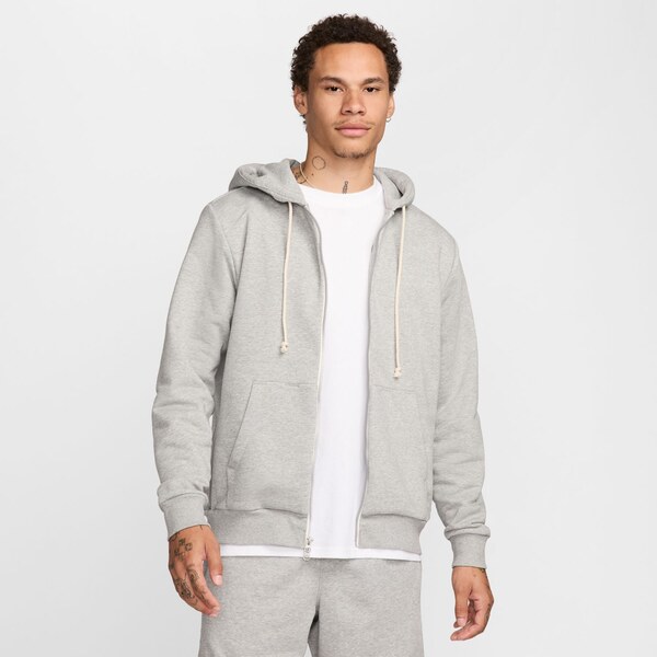 Nike Dri-FIT Standard Issue Full-Zip Basketball Hoodie Heather Grey - 66358628