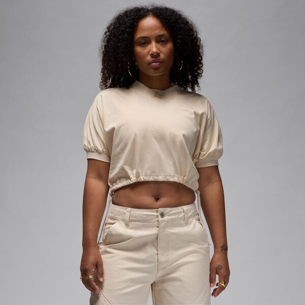 Jordan Wmns Knit Cropped Top Legend Brown - Dámske - Tričko Jordan - 66358647