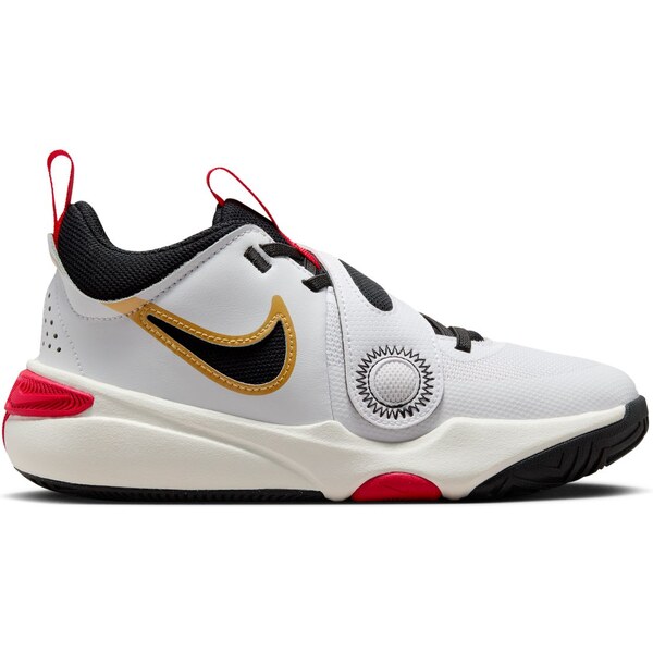 Nike Team Hustle D 11 White Gold University Red (GS) - Detské - 66358724