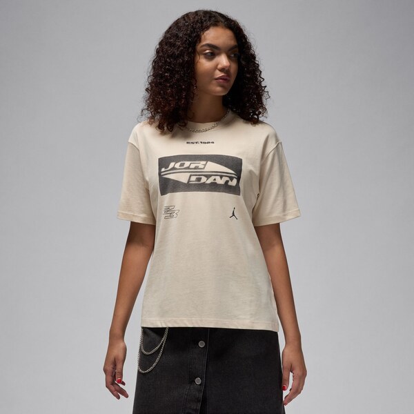 Jordan Wmns Graphic Girlfriend Tee - Dámske - Tričko Jordan - Hnedé - 66358753