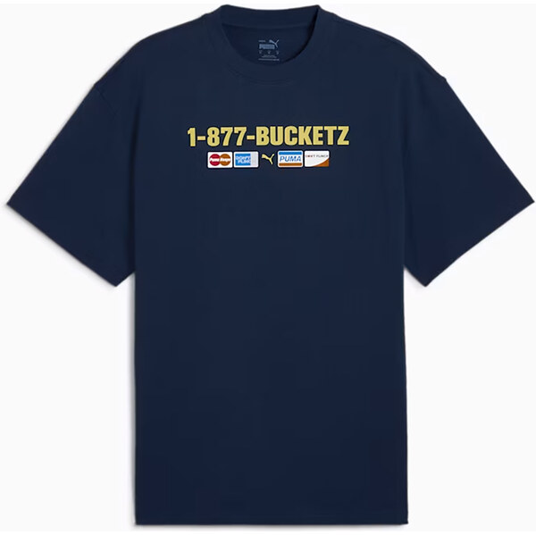 Puma Step Up Your Game Tee Navy - Pánske - Tričko Puma - Modré - 66358943