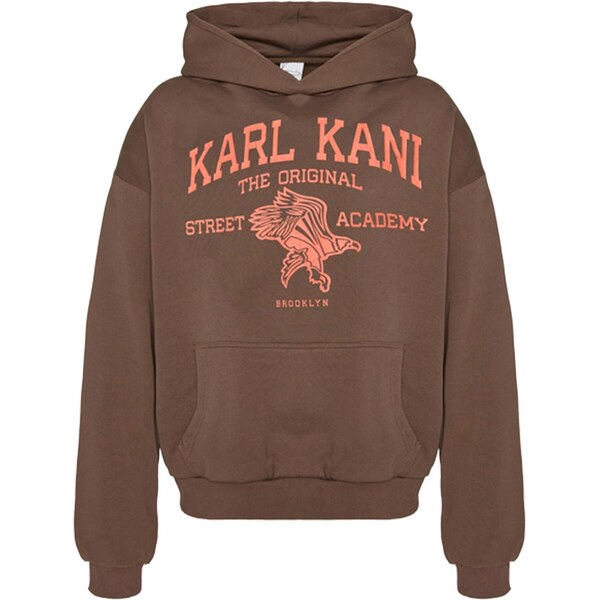 Karl Kani Street Academy Washed Os Hoodie Dark Brown - Pánske - Mikina 66359006
