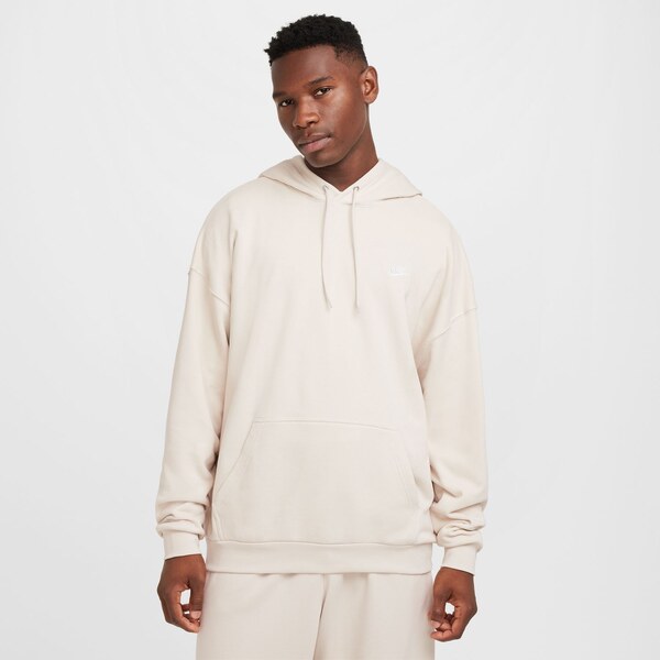 Nike Club Fleece Oversized French Terry Pullover Hoodie Light Orewood 66359114