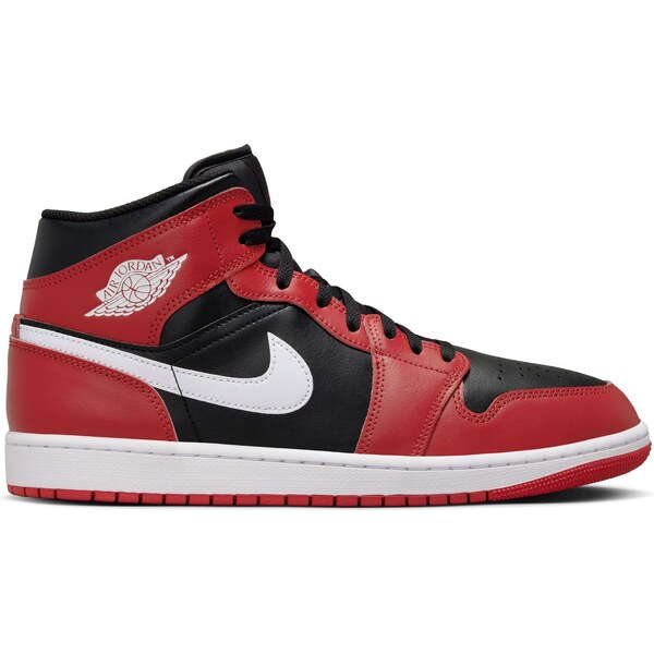 Air Jordan 1 Mid Black Gym Red - Pánske - Tenisky Jordan - Čierne - 66359126