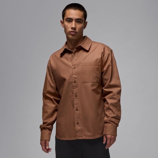 Jordan Essentials Statement Button-Down Shirt Archaeo Brown - Pánske - 66359257
