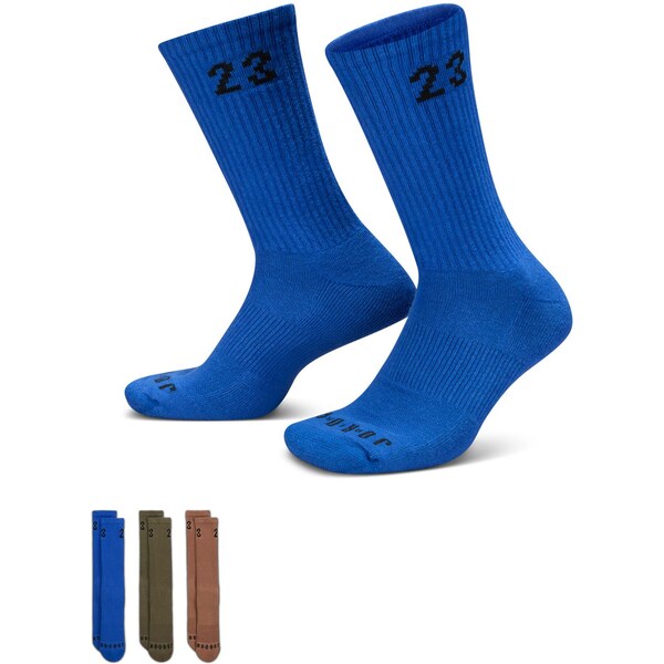 Jordan Essentials Crew Socks 3-Pack Multi-Color - Unisex - Ponožky 66359272