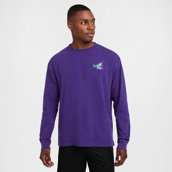 Nike Max90 Long-Sleeve Basketball Tee Field Purple - Pánske - Tričko 66359267