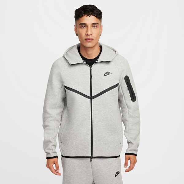 Nike Tech Full-Zip Windrunner Hoodie Heather Grey - Pánske - Mikina 66359367