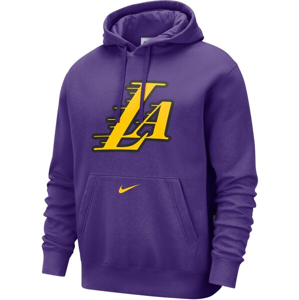 Nike NBA Los Angeles Lakers Club City Edition Fleece Pullover Hoodie - 66359547