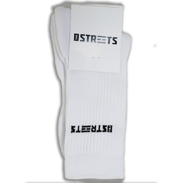 The Streets Logo Socks White - Unisex - Ponožky The Streets - Biele - 66359553