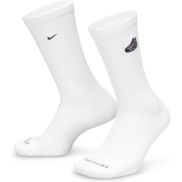 Nike Everyday Plus Cushioned Uptemto Patch Crew Socks White/Black - 66359815