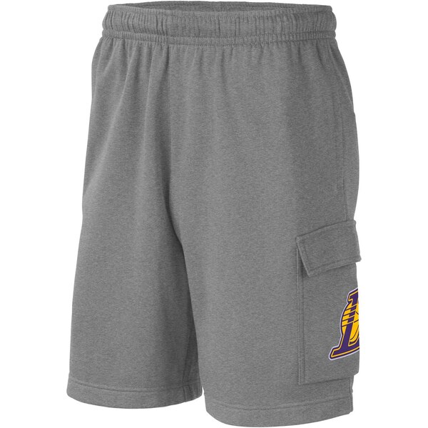 Nike NBA Los Angeles Lakers Club Cargo Shorts Heather Grey - Pánske - 66359889