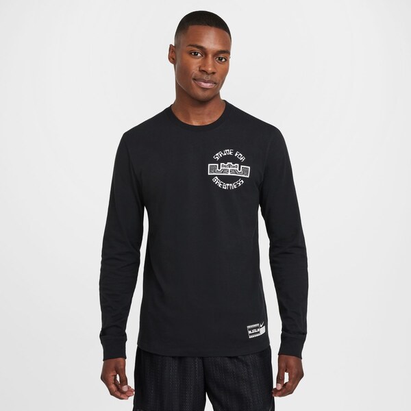 Nike LeBron Max90 Long-Sleeve Basketball Tee Black - Pánske - Tričko 66359959