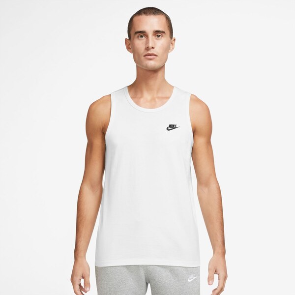 Nike Sportswear Club Tank White - Pánske - Tričko Nike - Biele - 66360494