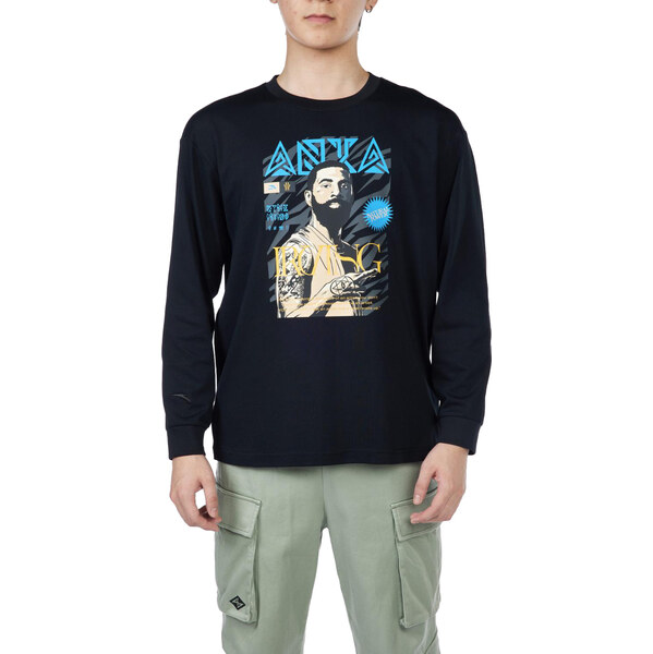 Anta KAI Long-Sleeve Tee Black - Pánske - Tričko Anta - Čierne - 66360991