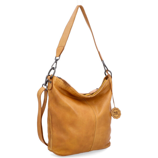 Kožená kabelka cez rameno Noelia Bolger žltá NB 2043 ZLU 45814474