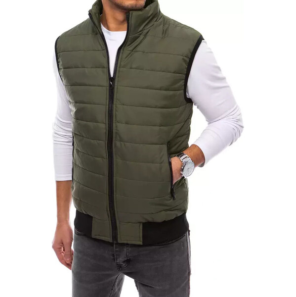 BASIC Tmavozelená prešívaná vesta TX4019 31185699