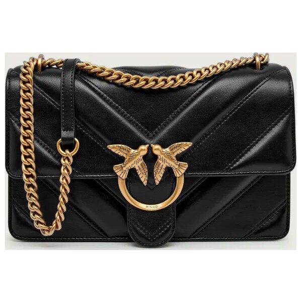 Pinko Kožená kabelka na rameno LOVE ONE CLASSIC LIGHT 65361287