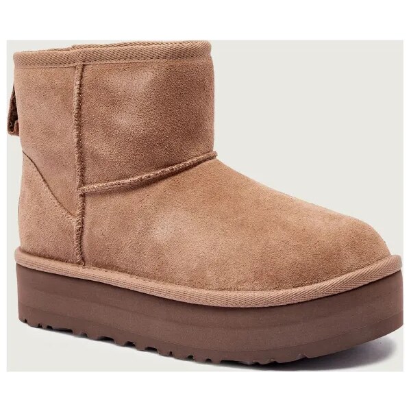 UGG Kožené snehule CLASSIC MINI PLATFORM | s prímesou vlny 65349503