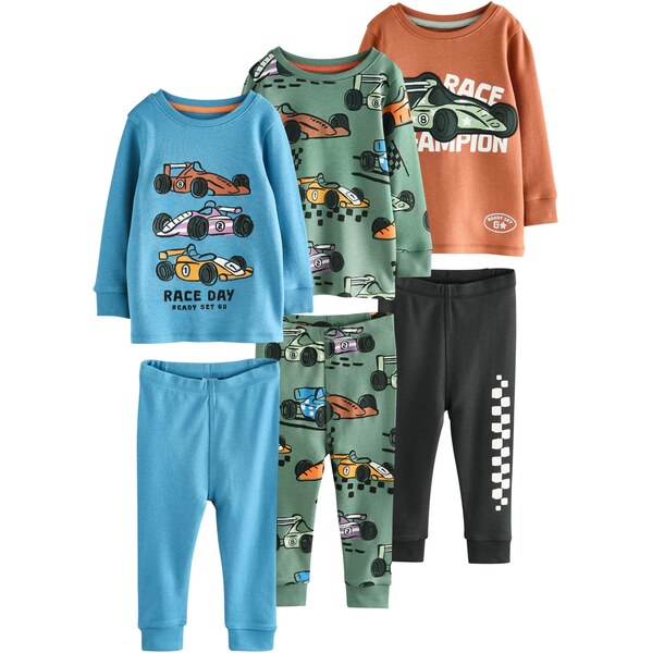 Next Pyžamo azúrová / nefritová / mandarínková / čierna 65886809