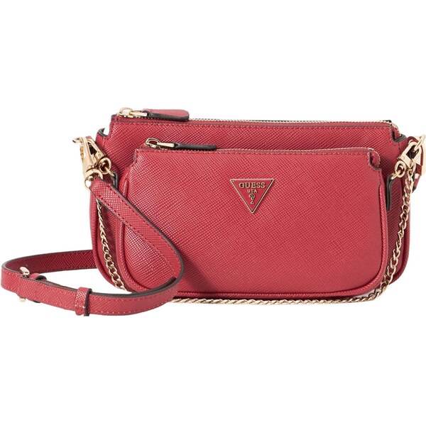 GUESS Taška cez rameno NOELLE II DBL POUCH CROSSBODY grenadínová 65394900