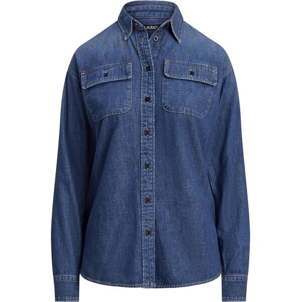 Lauren Ralph Lauren Blúzka MESGART modrá denim 65415338