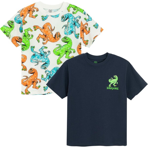 Cool Club Tričko svetlomodrá / tmavomodrá / svetlozelená / oranžová / 66009189