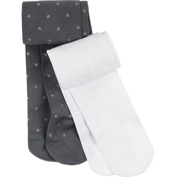 Cool Club Pančuchy tmavosivá / biela 65663088