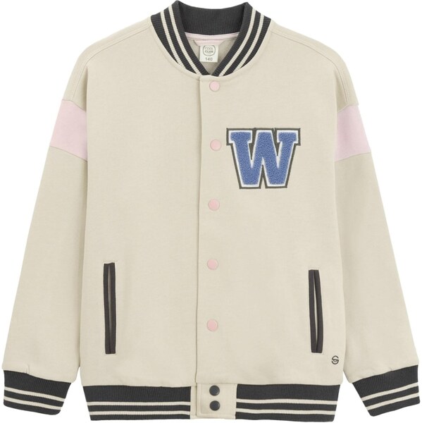 Cool Club Tepláková bunda béžová / modrá / čierna 65891266