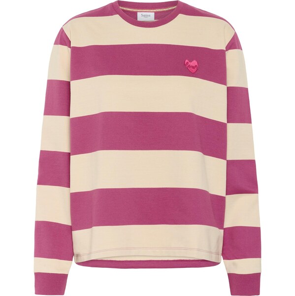 SAINT TROPEZ Mikina MajsaSZ nebielená / červeno-fialová 65893478