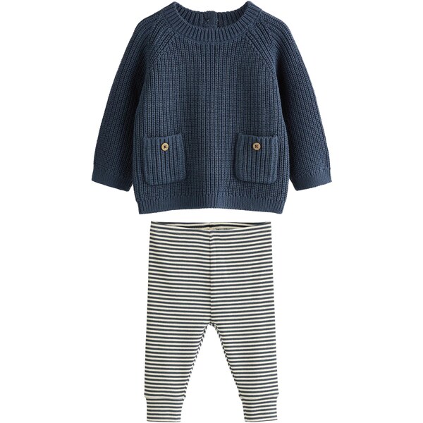 Next Set námornícka modrá / biela 65878508