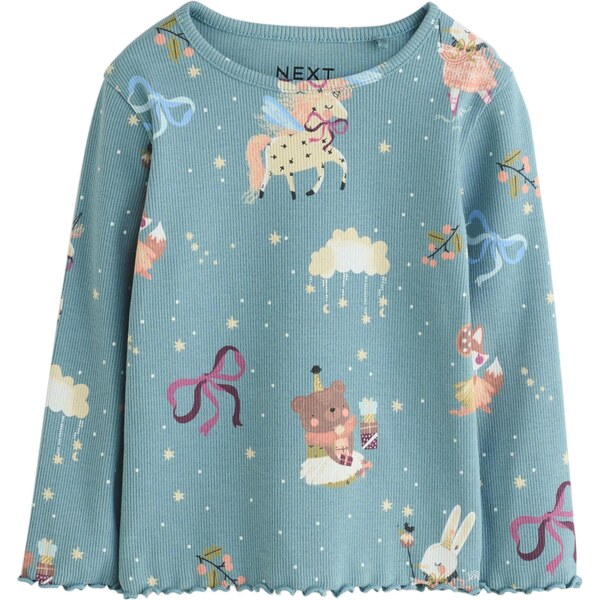 Next Tričko béžová / modrá / svetlohnedá / fialová 65980815