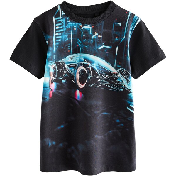 Next Tričko nebesky modrá / čierna / biela 65887811