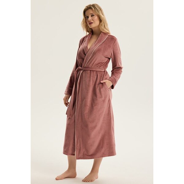 Henderson Mäkký dámsky župan Reva II staroružový dlhý 65476919