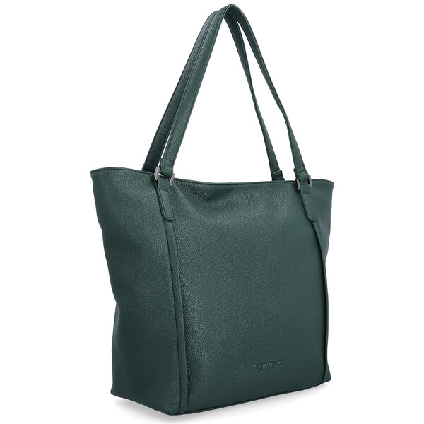 Kabelka zo syntetickej kože cez rameno Carmelo zelená 4274 TZE 65407957