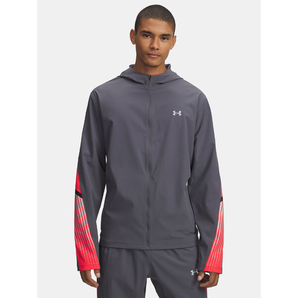Mens Under Armour UA Velociti Storm Hooded Jacket Jkt-GRY - Mens 65459351