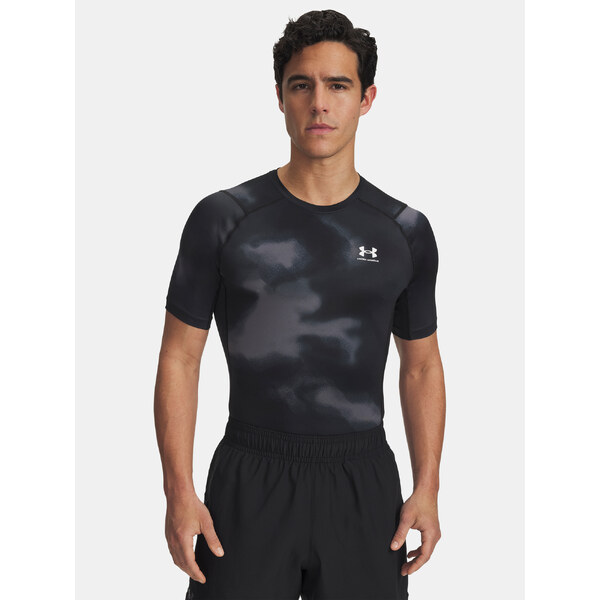 Mens Under Armour UA HG Armour Printed SS-BLK T-Shirt - Mens 65459273