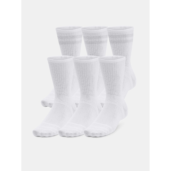 Unisex Socks Under Armour UA Essential 6pk Crew-WHT - unisex 65459339