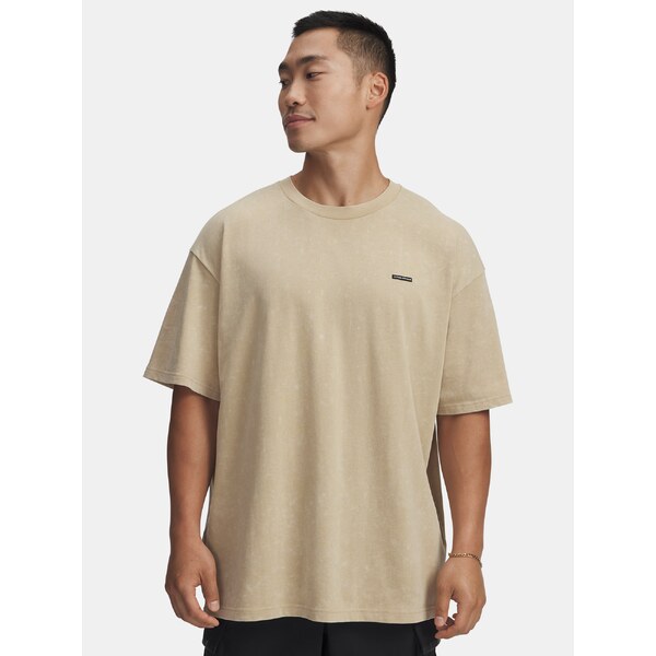 Mens Under Armour UA M HW OS LOGO WASH SS-BRN - Mens T-Shirt 65460434