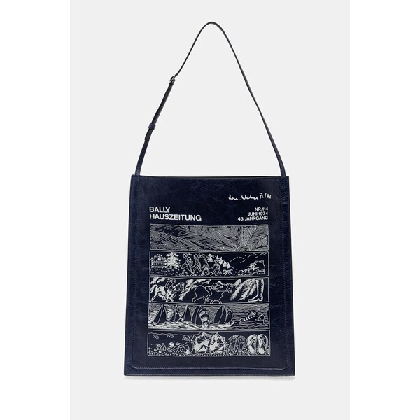 Kožená taška Bally 65410875