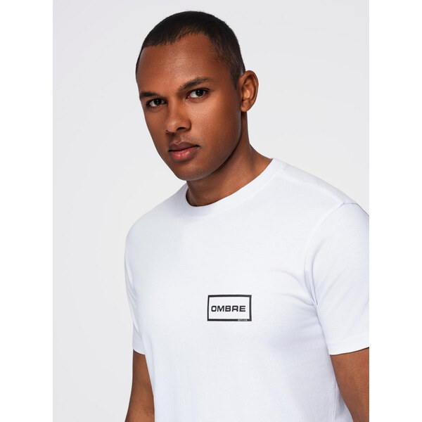 Ombre Mens REGULAR cut printed knit shirt - white 65475748