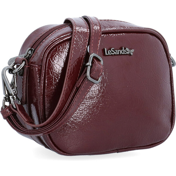 Kabelka zo syntetickej kože crossbody Le Sands vínová 4372 BO 65411245