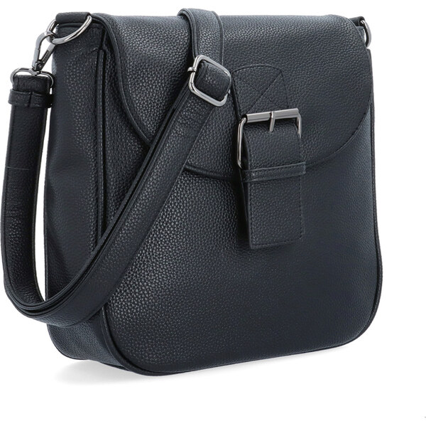 Kabelka zo syntetickej kože crossbody Carmelo čierna 4363 C 65411249