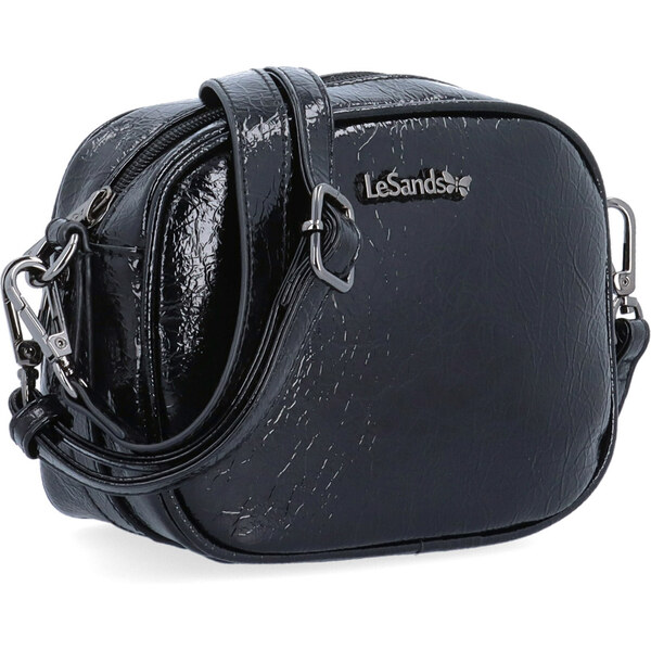 Kabelka zo syntetickej kože crossbody Le Sands čierna 4372 C 65411244