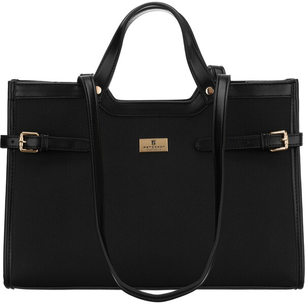 Peterson Čierna dámska kabelka s magnetickým zapínaním PTN LILIA 65413190